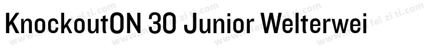KnockoutON 30 Junior Welterweight字体转换